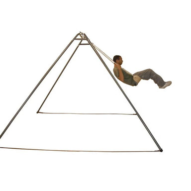 person swinging on Take a Swing HD 120 Swing Frame 