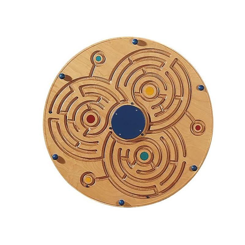 Wooden labyrinth puzzle with colored pegs on a white background Haba Pro Labyrinth Wall Game