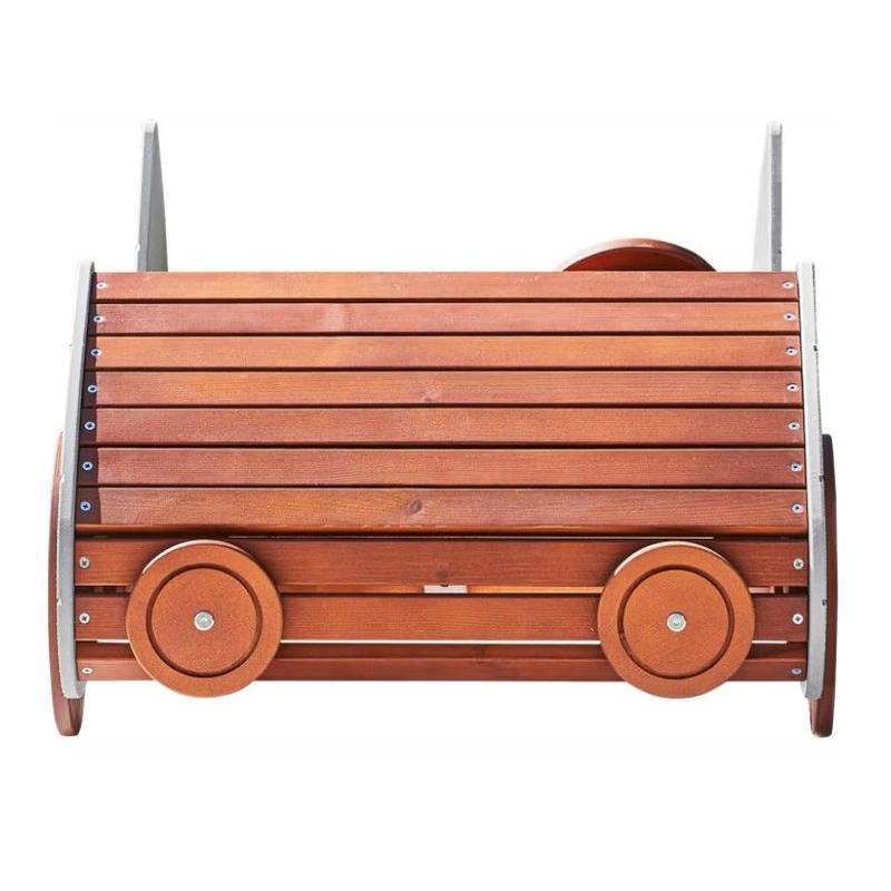 Front view of the Haba Pro Speedy Wooden Indoor/Outdoor Play Car with wooden details
