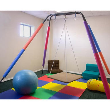 Take a Swing Jr Plywood Platform Therapeutic Swing Seat full setup 
