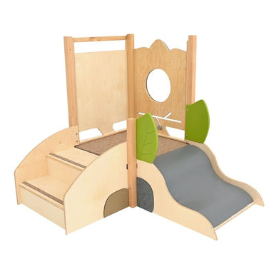 Moje Bambino Flora Mini Loft in a corner wall setup