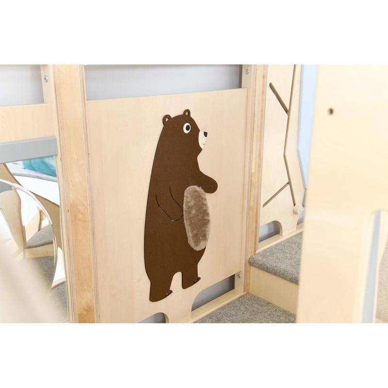 Bear motive on the Moje Bambino Summit Toddler Play Loft