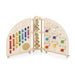 Details Playscapes NOVUM Mini Music Island showing colorful bells and music pipes