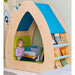 Child reading a book in the Playscapes NOVUM Reading Unit Oasis