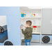 Child playing with toys stored in the Playscapes NOVUM Truck Cabinet 