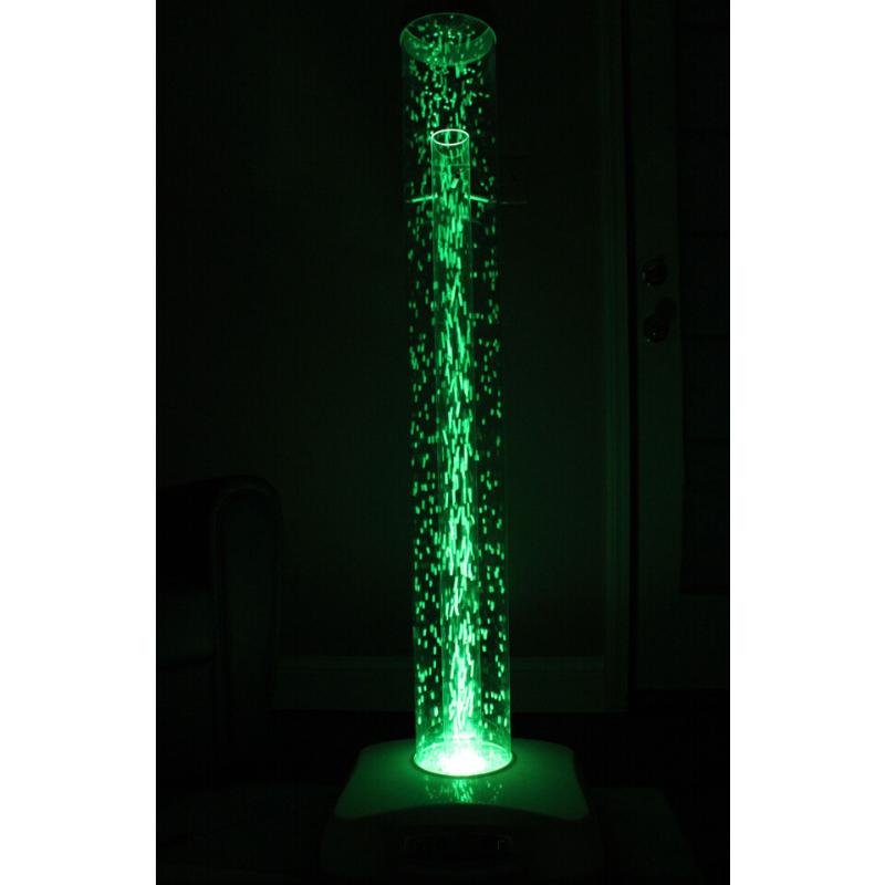 TFH Calming Hurricane Tubes with green light in dark sensory room
