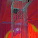 TFH Fiber Optic Waterfall with red and yellow lighting in sensory room