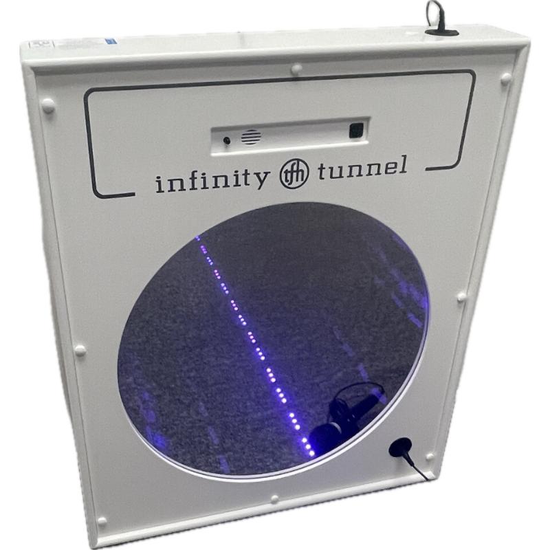 TFH Infinity Tunnel with a circular display and 'infinity tunnel' branding on a white background