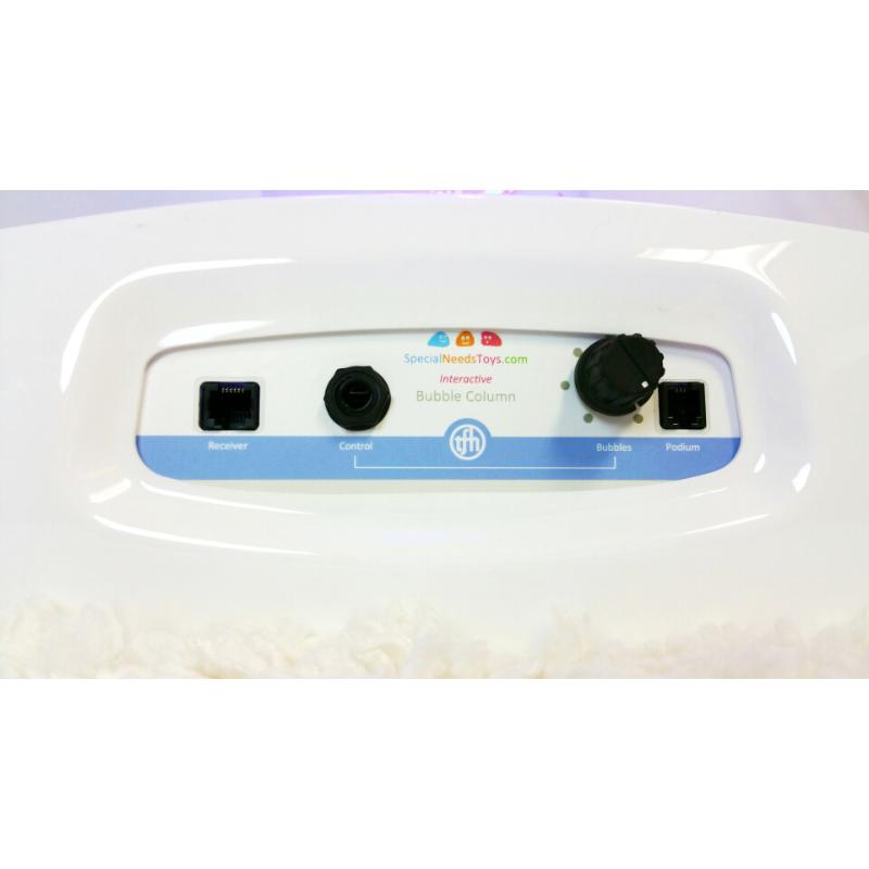 Control panel of the TFH Interactive Hurricane Tubes with white background