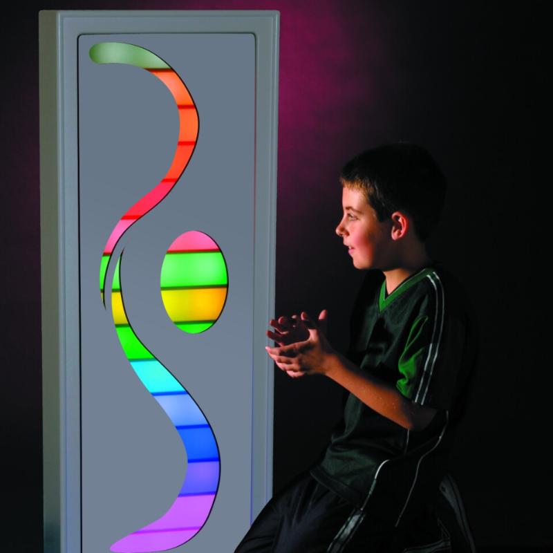 Child sitting in front of the TFH Ladder Lights with oval shaped Ladder mask