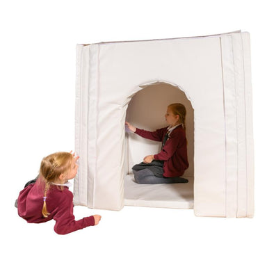 Two girls playing in a TFH Portable Sensory Den