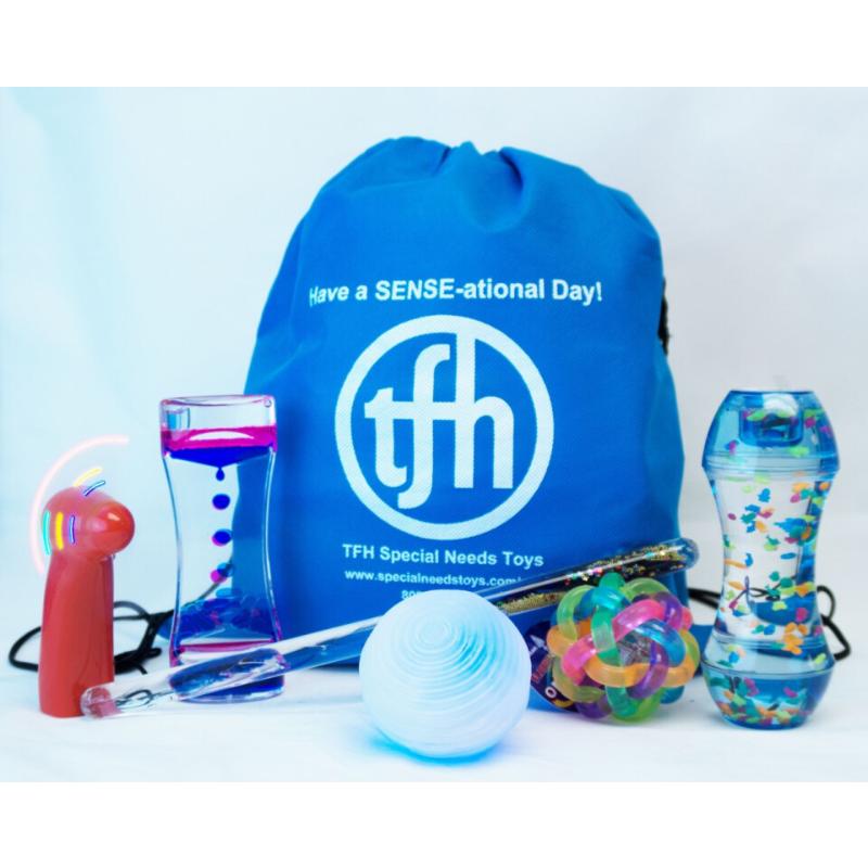 TFH Portable Sensory Den Kit including Fiber Optic Spray and visual sensory backpack