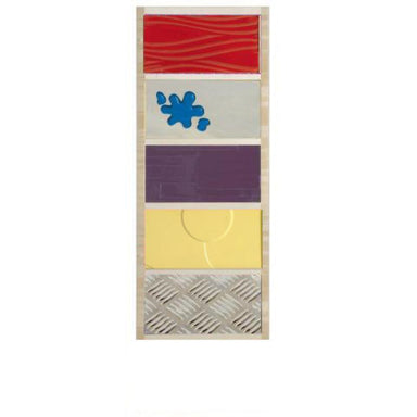 TFH Tactile Column in option blue with 5 different tactile surfaces