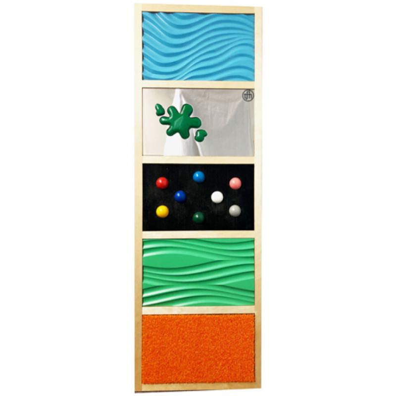 TFH  Tactile Column in option green with 5 different tactile surfaces