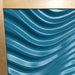 Close-up of the TFH  Tactile Columns with a textured blue wave