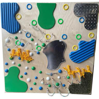 Wooden TFH Tranquil Textured Wall with blue, green and white tactile details