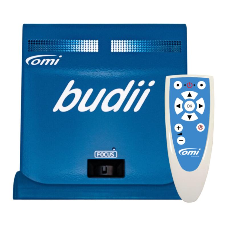 Close up of the TFH Vecta Budii Projector and controller