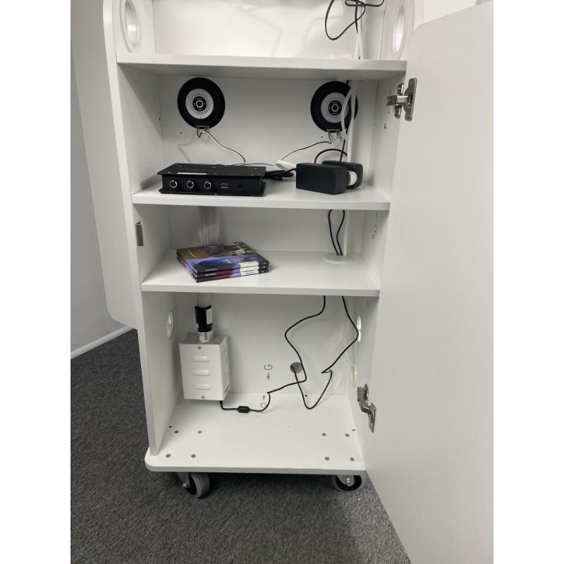 view of the storage option inside the TFH Vecta Delight Mobile Sensory Station