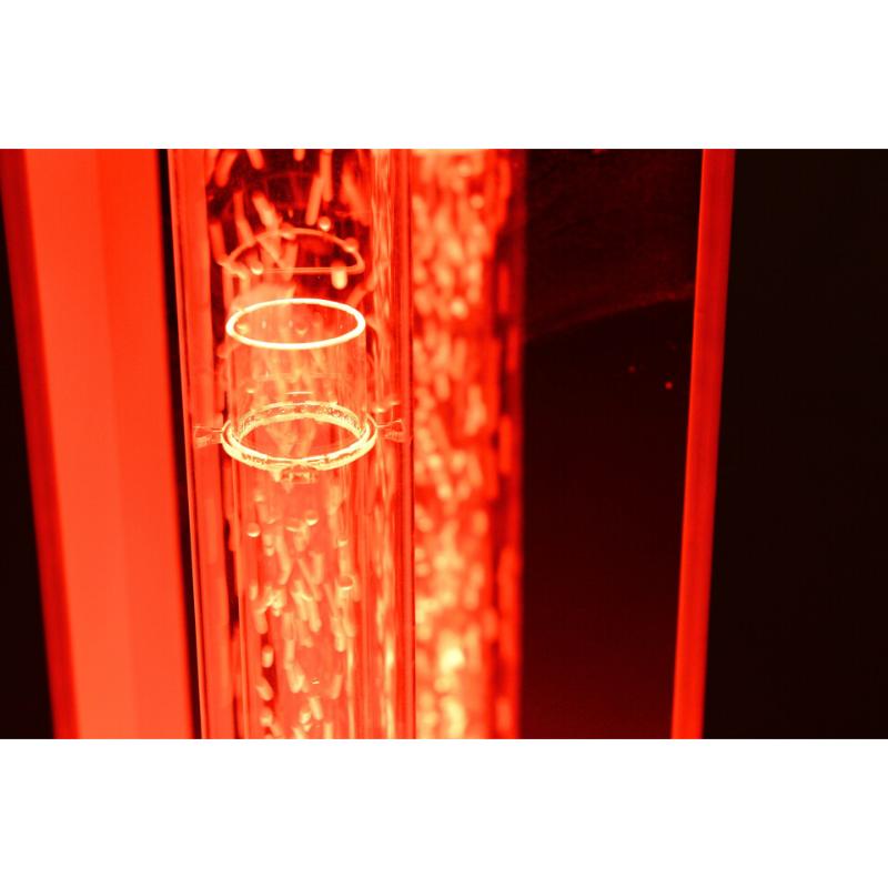Close-up of the TFH Vecta Jr. Mobile Sensory Cart bhurrican tube with red lighting