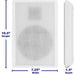 TFH Vibroacoustic Amplifier Speakers with dimensions labeled 