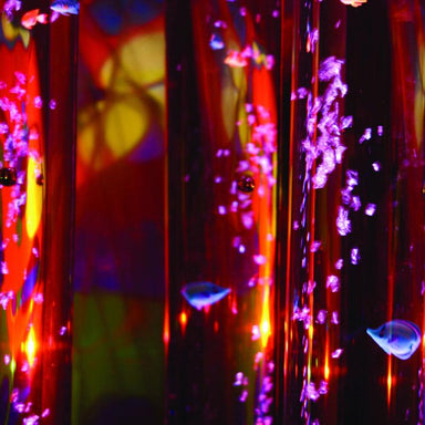 detail view of the TFH Wireless Bubble Tubes with fish and colorful light