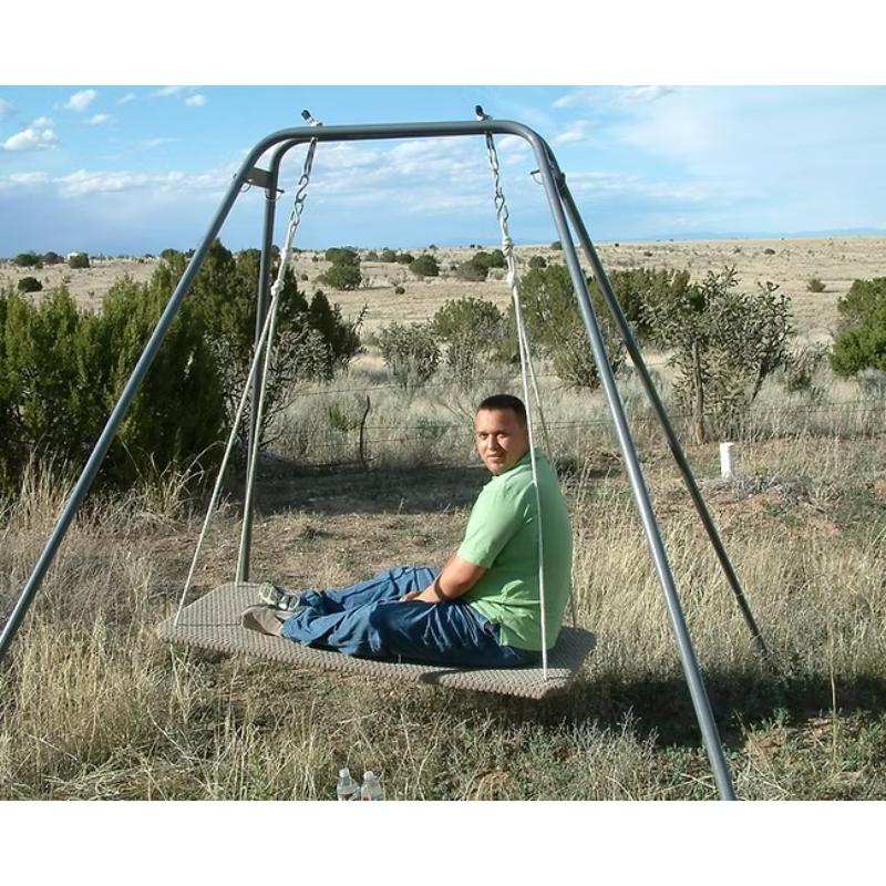Take a Swing Adult Plywood Platform Therapeutic Swing Seat with person in nature
