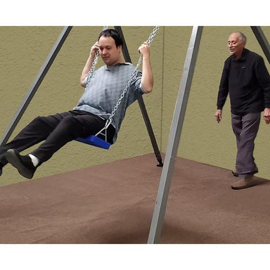 Take A Swing SwingALL portable therapeutic swing man pushing other man on the swing